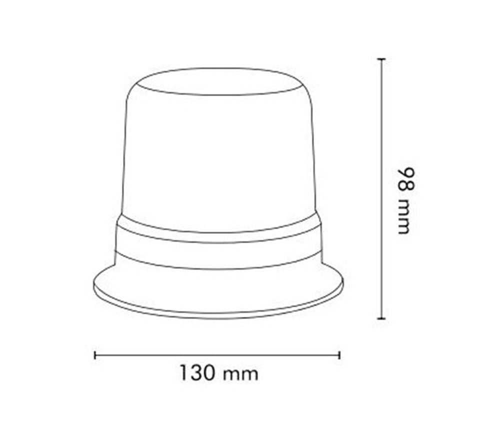 KAMAR L0009-ALR LED Warnleuchte Micro 40x LED mit Magnetfuß 12/24 Volt