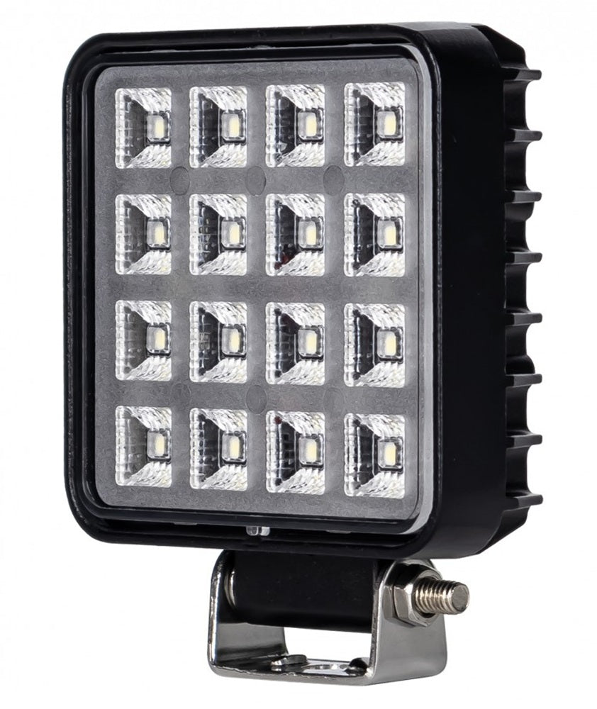 KAMAR L0154 LED Arbeitsscheinwerfer 16x LED quadratisch mit Schalter 12/24 Volt