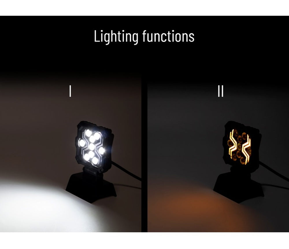 KAMAR L0195 LED Arbeitsscheinwerfer X-SPIDER 2 9x LED mit gelber LED-Lichtleiste 12/24 Volt