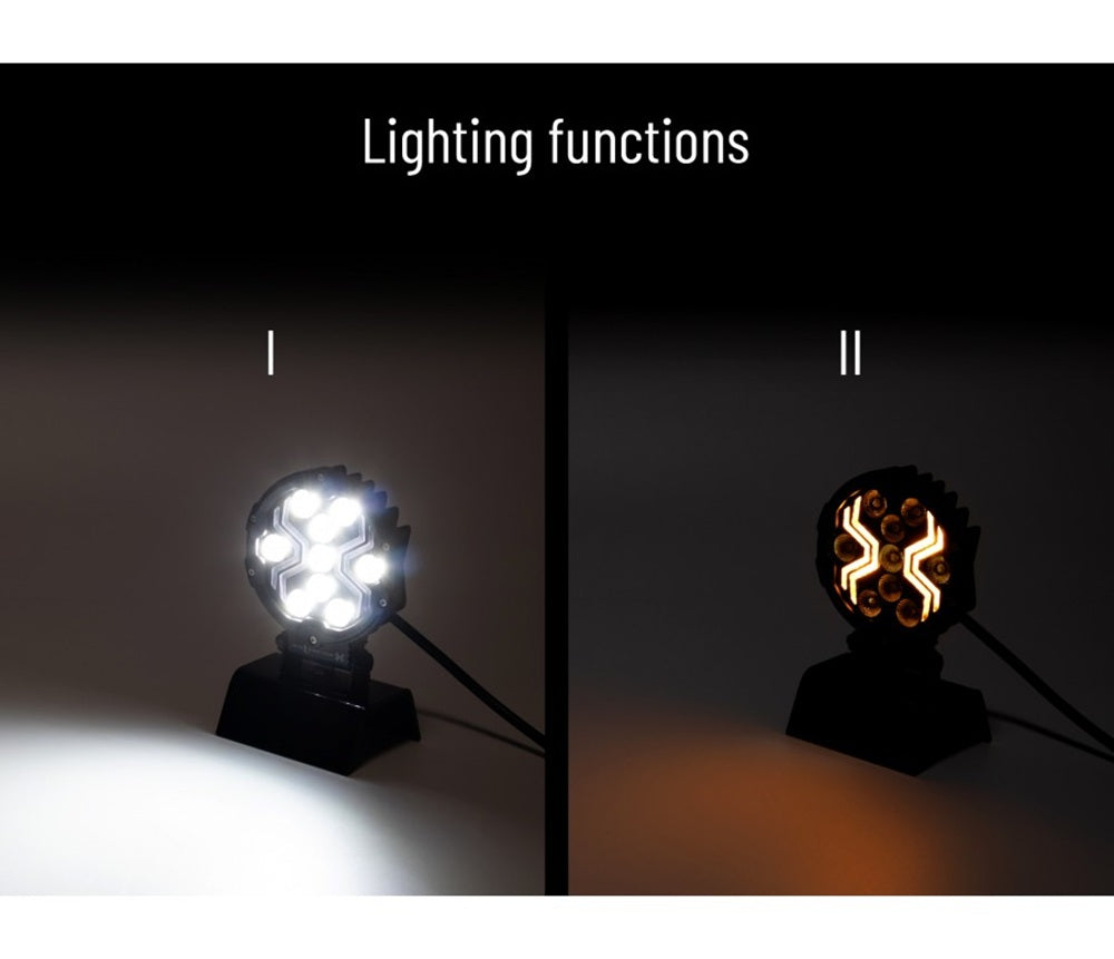 KAMAR L0196 LED Arbeitsscheinwerfer X-SPIDER 3 9x LED mit gelber LED-Lichtleiste 12/24 Volt