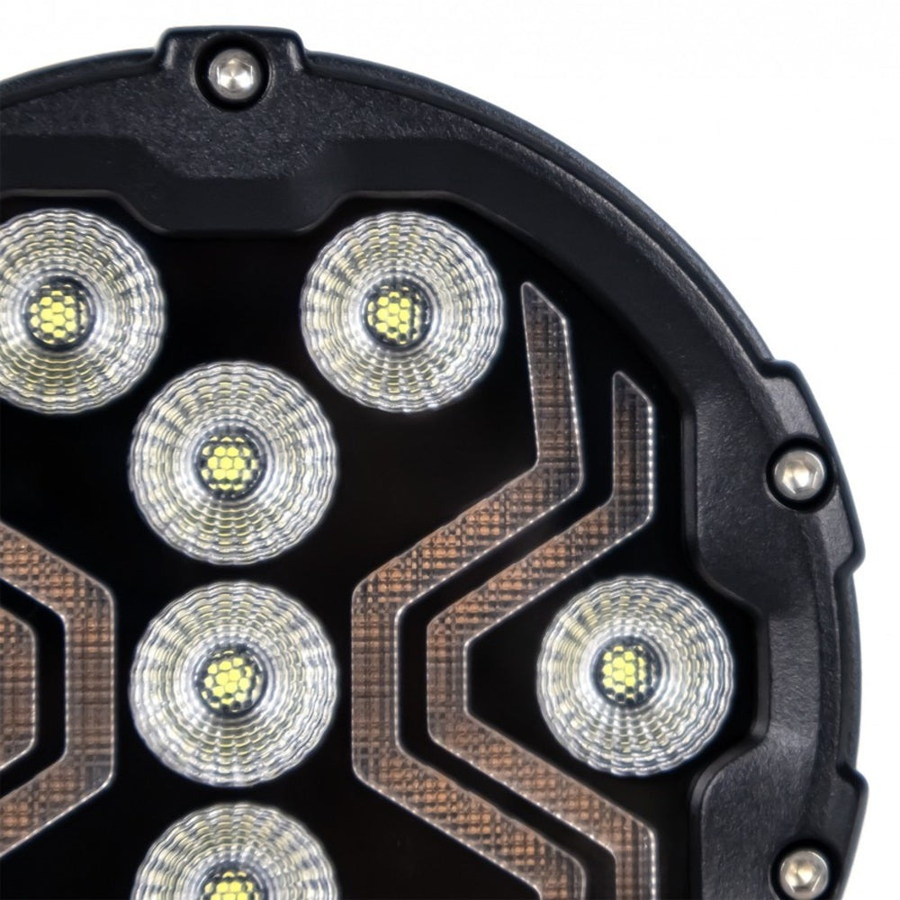 KAMAR L0196 LED Arbeitsscheinwerfer X-SPIDER 3 9x LED mit gelber LED-Lichtleiste 12/24 Volt