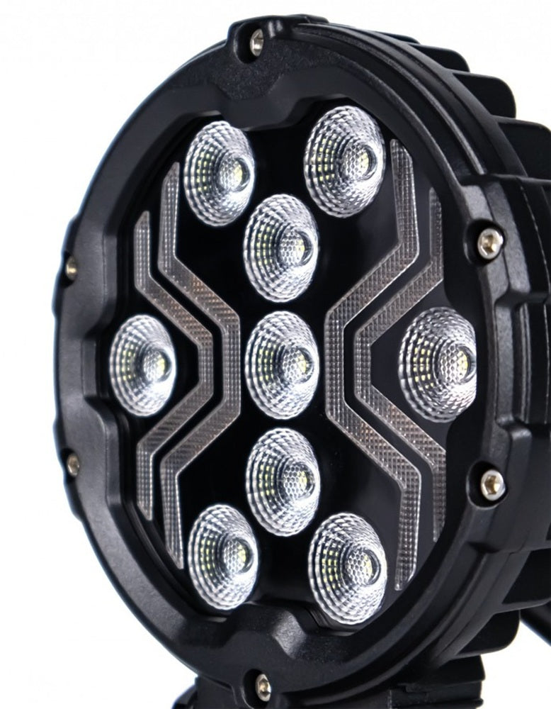 KAMAR L0196 LED Arbeitsscheinwerfer X-SPIDER 3 9x LED mit gelber LED-Lichtleiste 12/24 Volt