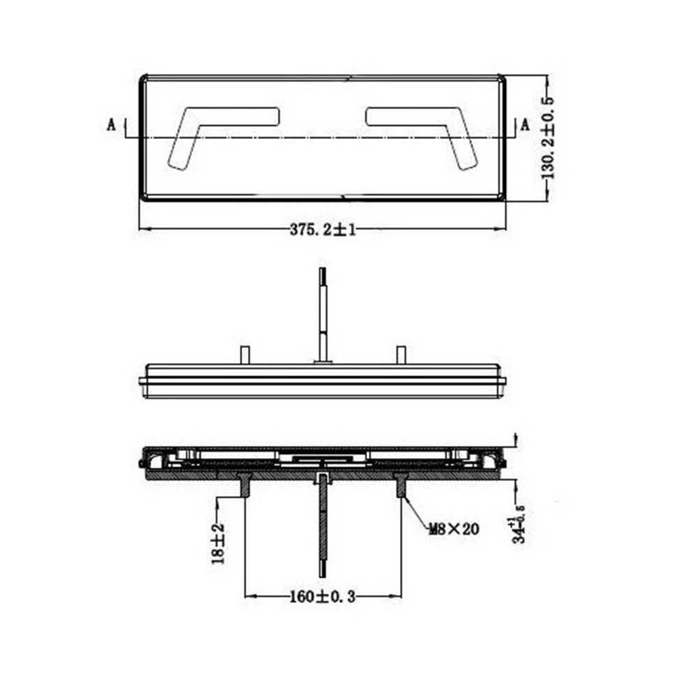 KAMAR L1829 LED Rückleuchte 102x LED rechts mit Kabel 12/24 Volt