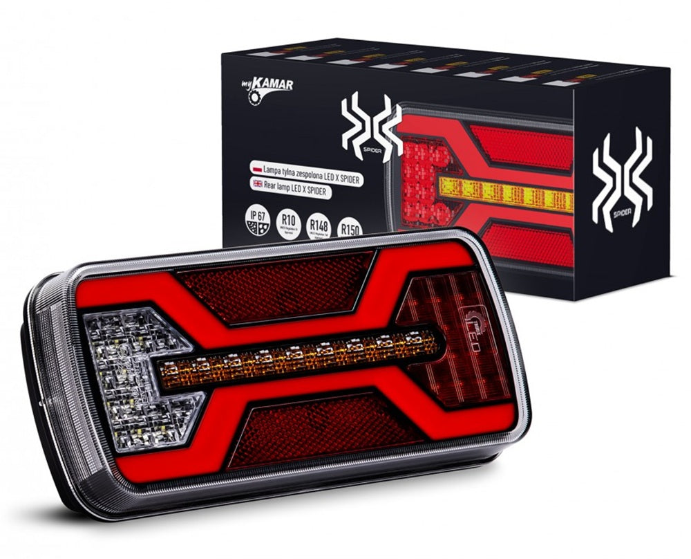 KAMAR L2429 LED Rückleuchte X-SPIDER 1 COF Bajonett 69x LED mit Rückfahrlicht 10-30 Volt