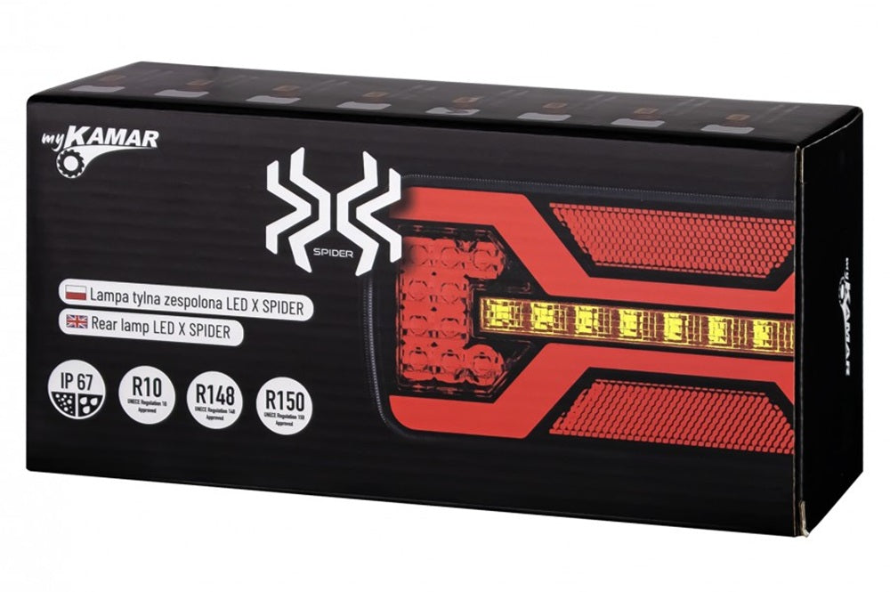 KAMAR L2429 LED Rückleuchte X-SPIDER 1 COF Bajonett 69x LED mit Rückfahrlicht 10-30 Volt
