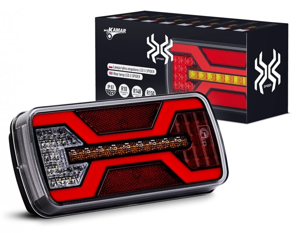 KAMAR L2431 LED Rückleuchte X-SPIDER 1 REV NPL Bajonett 69x LED 10-30 Volt