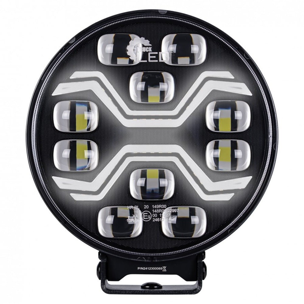 KAMAR L3440 LED Fernscheinwerfer X-SPIDER TOXIC mit Positionslicht und orangem Warnlicht 12/24 Volt