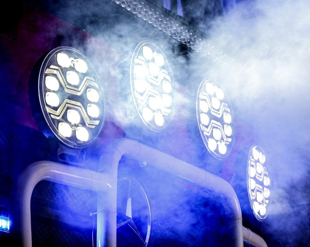 KAMAR L3440 LED Fernscheinwerfer X-SPIDER TOXIC mit Positionslicht und orangem Warnlicht 12/24 Volt