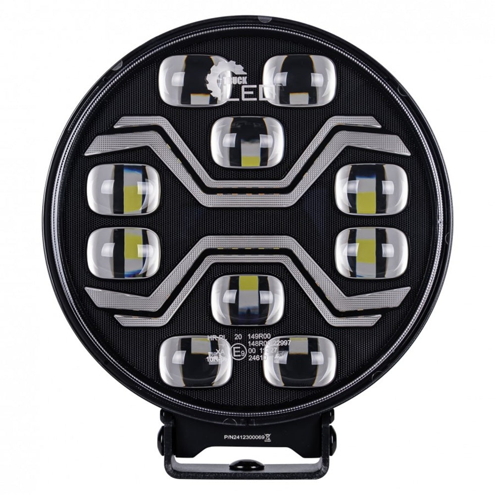 KAMAR L3440 LED Fernscheinwerfer X-SPIDER TOXIC mit Positionslicht und orangem Warnlicht 12/24 Volt