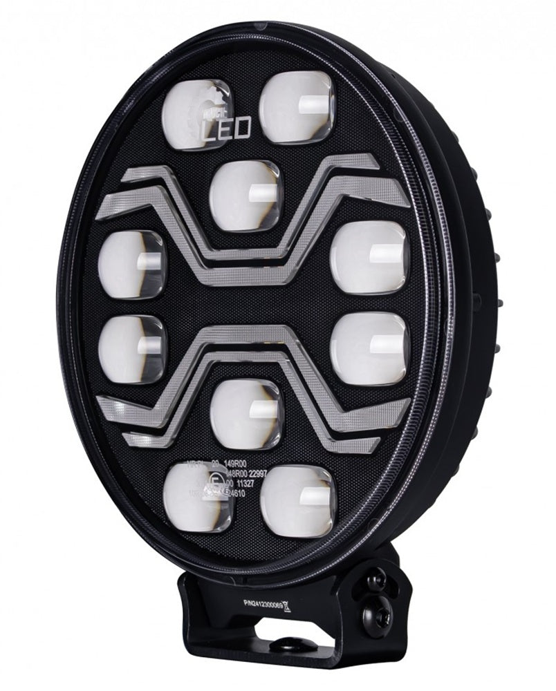 KAMAR L3440 LED Fernscheinwerfer X-SPIDER TOXIC mit Positionslicht und orangem Warnlicht 12/24 Volt