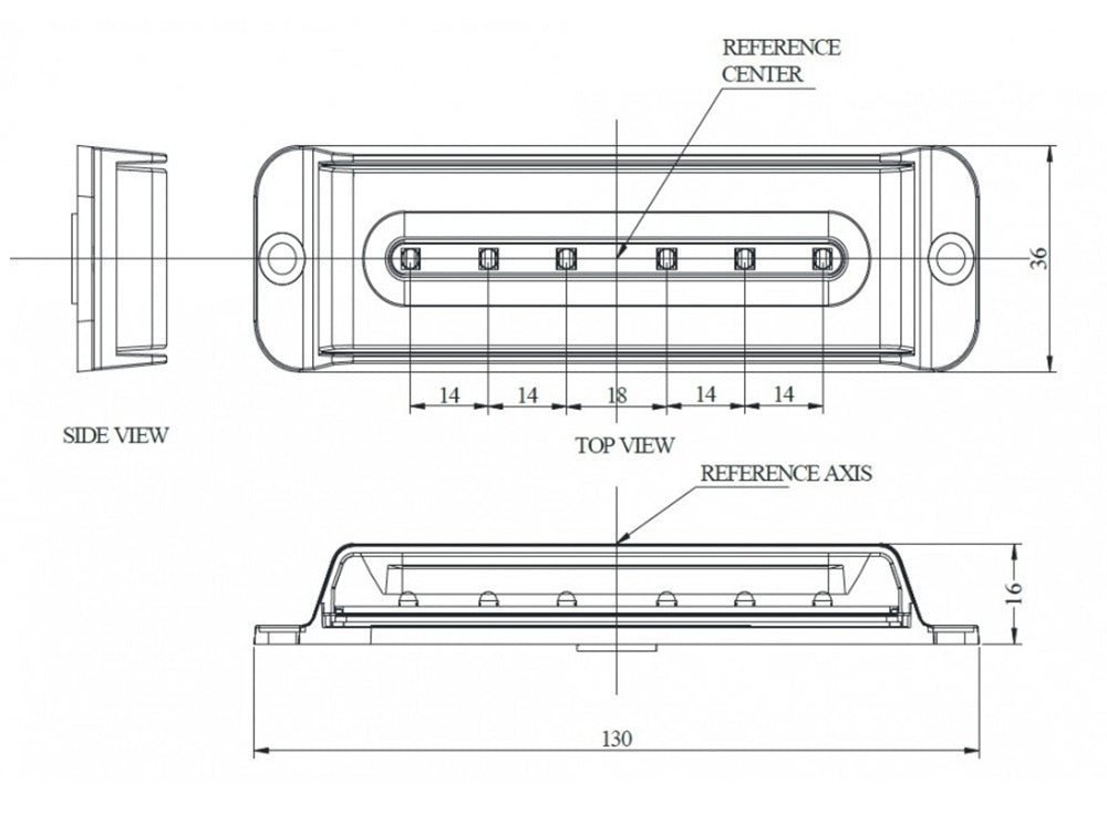 KAMAR LW0035 LED Stroboskoplicht 6x LED R65 R10 12/24 Volt