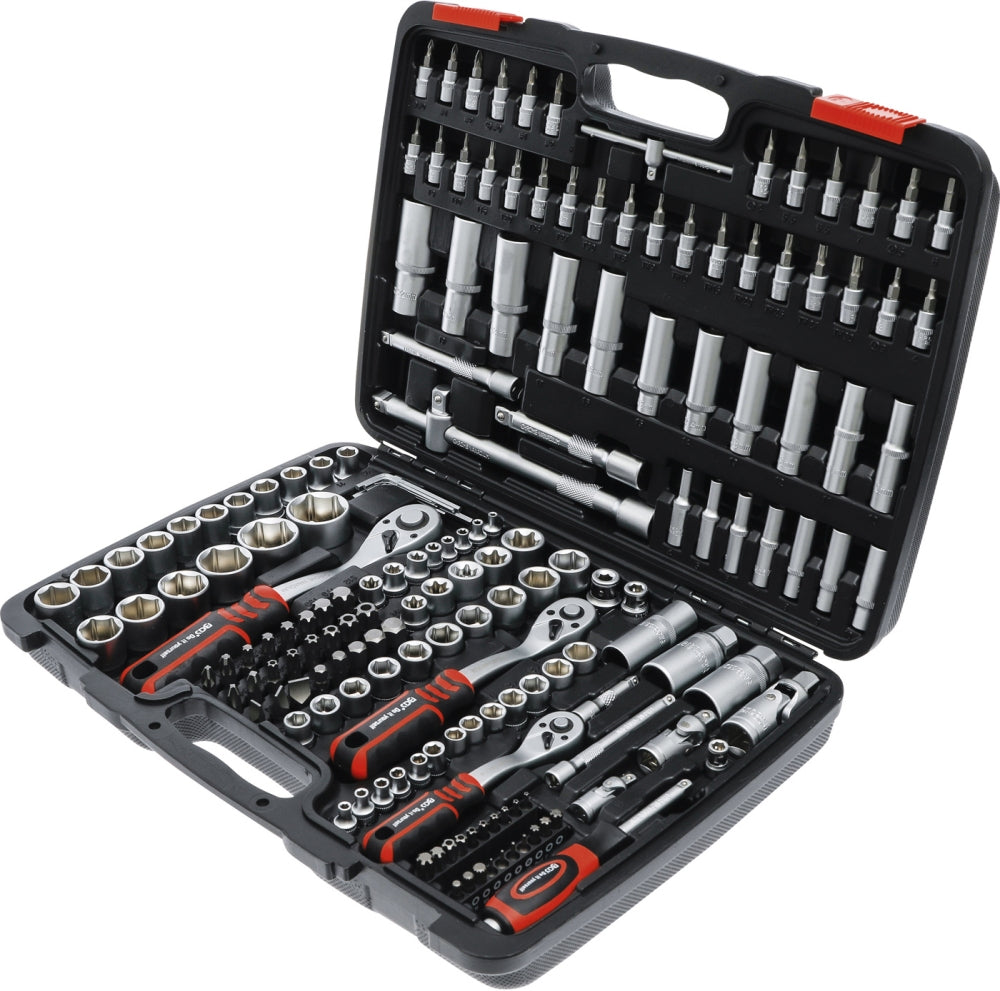 BGS DIY 15219 Satz Steckschlüssel Antrieb 6,3mm (1/4"), 10mm (3/8"), 12,5mm (1/2")