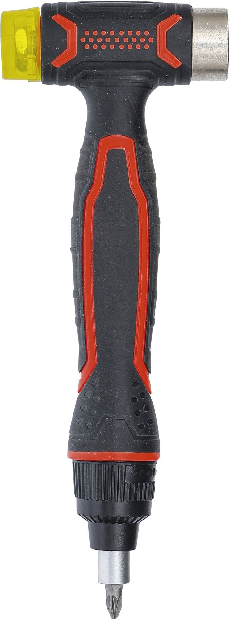 BGS DIY 20800 Wechselkopfhammer mit Ratschendrehgriff für Bits umschaltbar 3 in 1