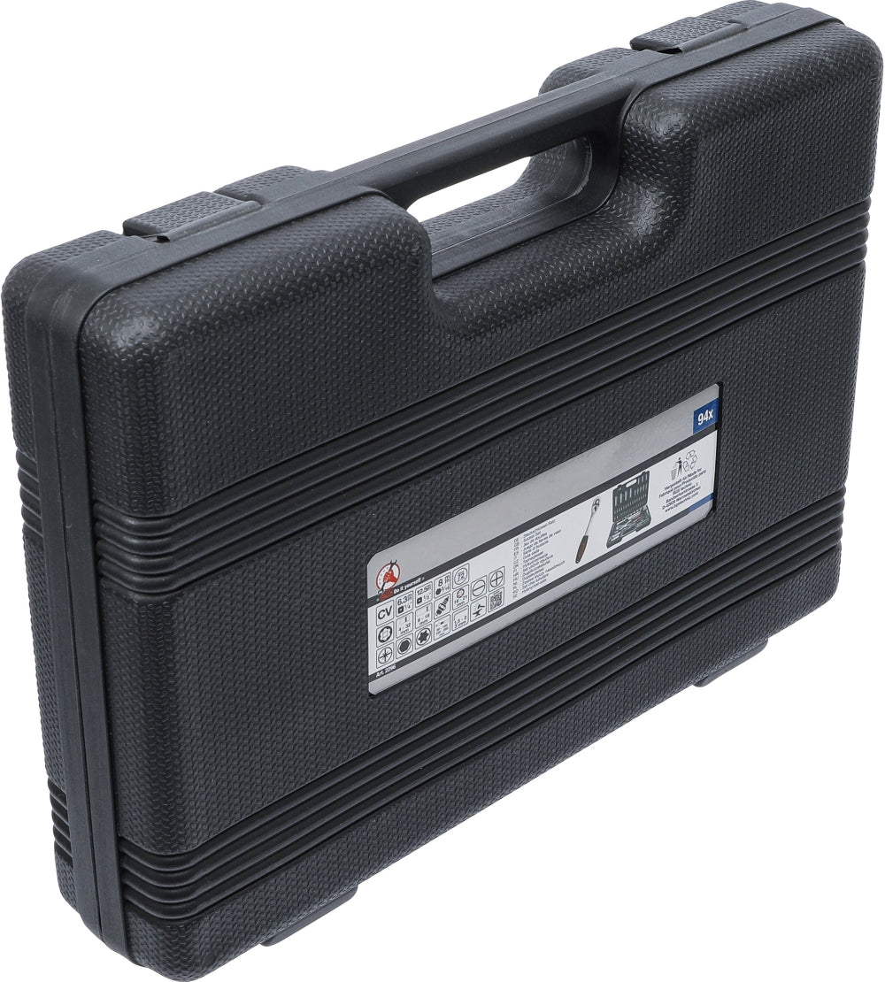 BGS DIY 2296 Satz Steckschlüssel Super Lock Antrieb 6,3mm (1/4") & 12,5mm (1/2") 94 teilig