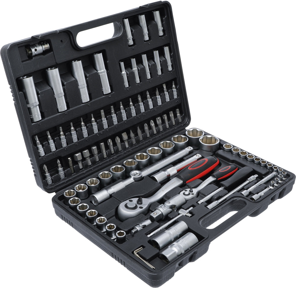 BGS DIY 2296 Satz Steckschlüssel Super Lock Antrieb 6,3mm (1/4") & 12,5mm (1/2") 94 teilig