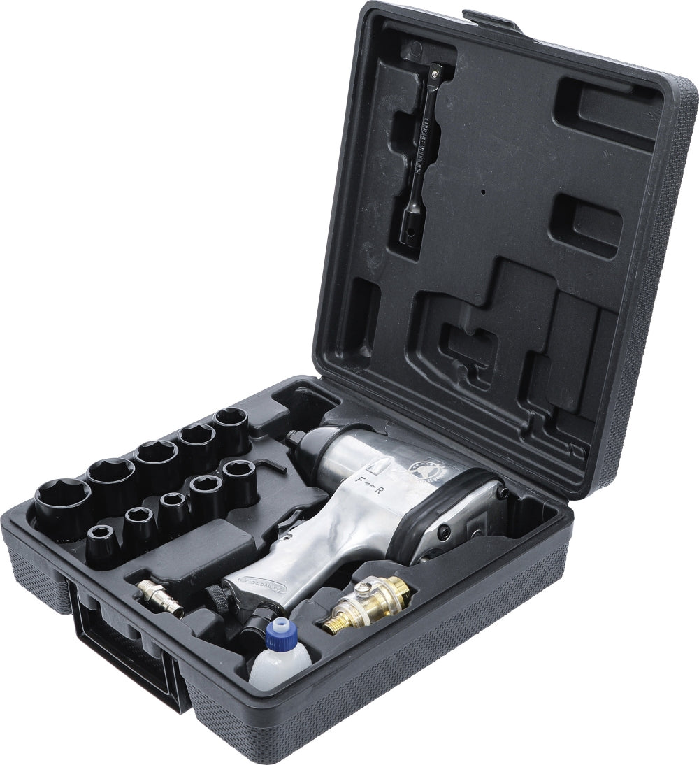 BGS DIY 3211 Satz Druckluft Schlagschrauber mit Werkzeug 12,5mm (1/2") 312Nm 16 teilig