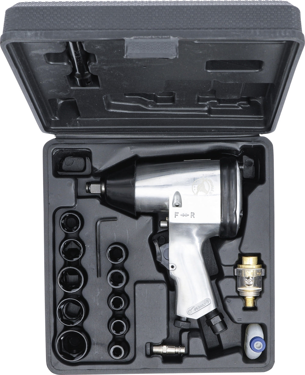 BGS DIY 3211 Satz Druckluft Schlagschrauber mit Werkzeug 12,5mm (1/2") 312Nm 16 teilig