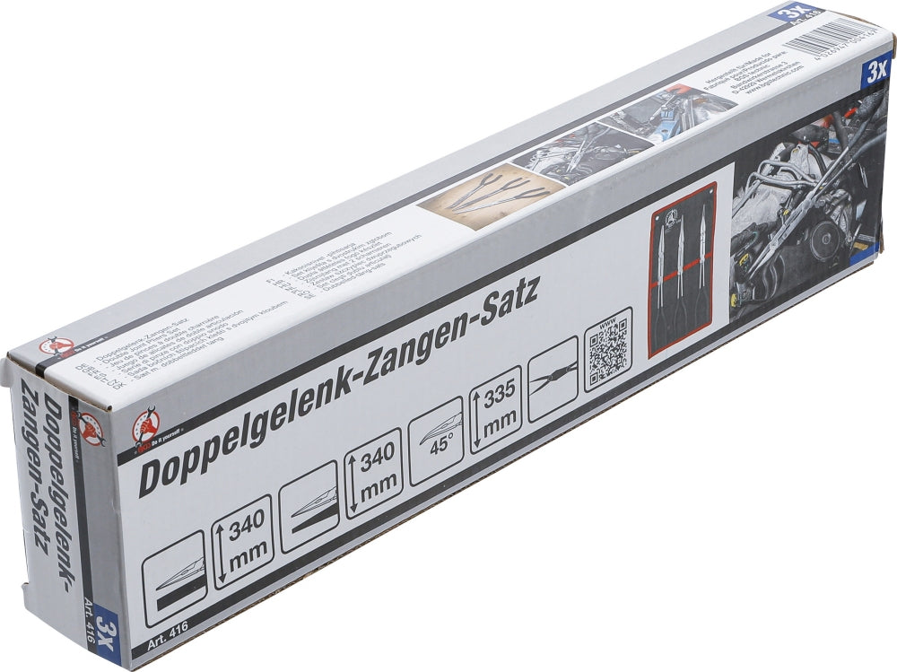 BGS DIY 416 Satz Doppelgelenk Zangen 3 teilig