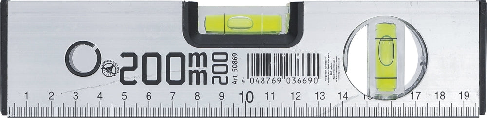 BGS DIY 50869 Aluminium Wasserwaage Länge 200mm