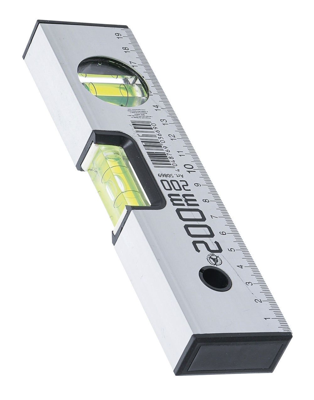 BGS DIY 50869 Aluminium Wasserwaage Länge 200mm