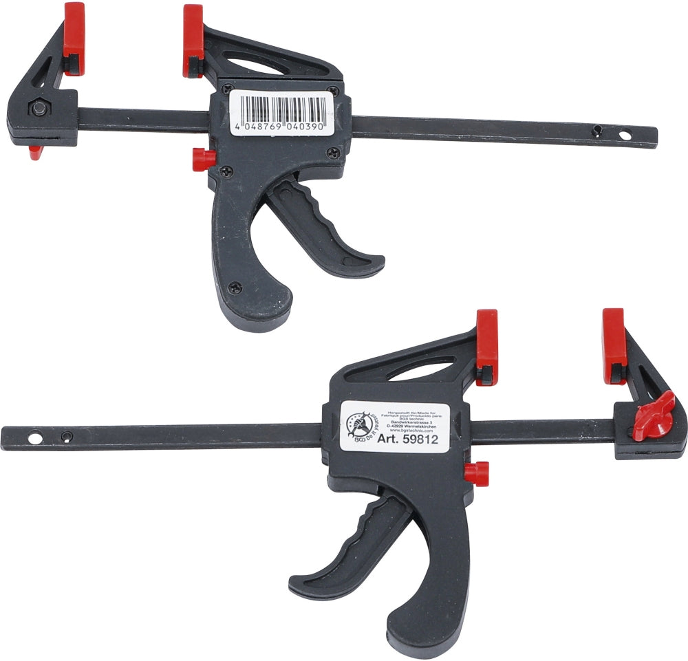 BGS DIY 59812 Satz Spannzwinge Spreizzwinge Pistolenform Länge 195mm 2 teilig