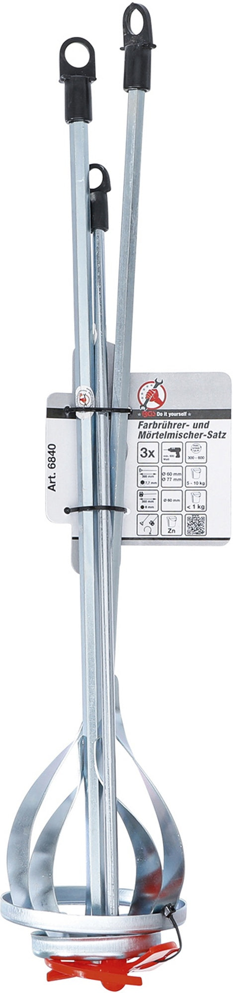 BGS DIY 6840 Satz Farbrührer und Mörtelmischer 3-teilig