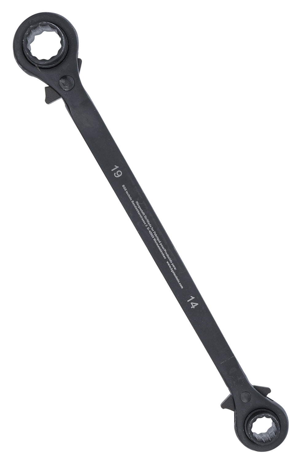 BGS DIY 6843 Gerüstbauerknarre SW 14 17 19 22mm 4-in-1