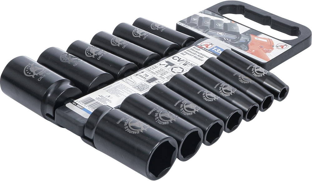 12-teiliges Steckschlüssel-Set 3/8" Antrieb — SAE/imperial, 6-kant, Verchromt Von US PRO