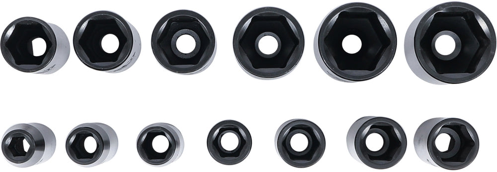BGS DIY 95207 Satz Kraft Steckschlüsseleinsätze Antrieb 12,5mm (1/2") SW 10 - 32mm 13 teilig