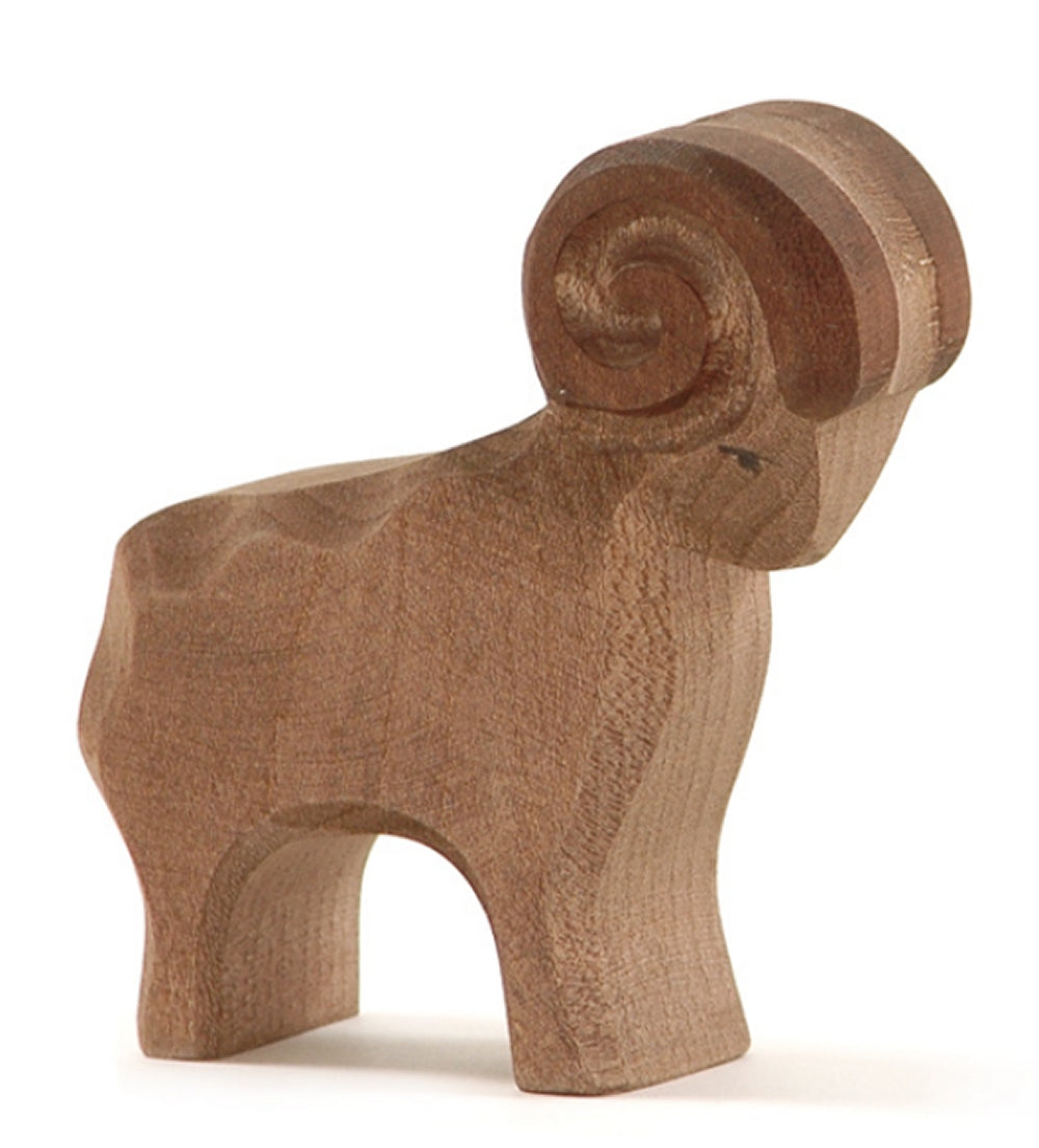 OSTHEIMER 11651 Schafbock braun aus Holz Höhe 9,5cm Familie & Bauernhof