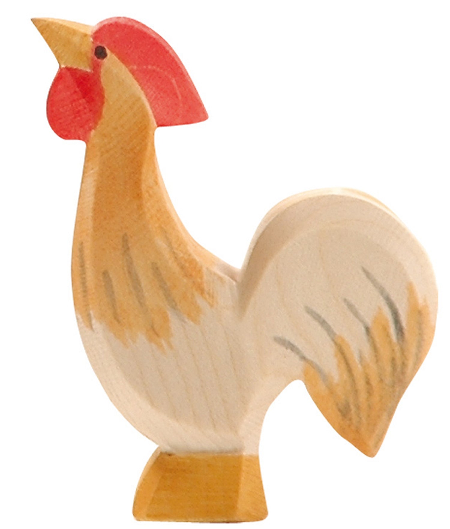 OSTHEIMER 13131 Hahn ocker aus Holz Höhe 6cm Familie und Bauernhof