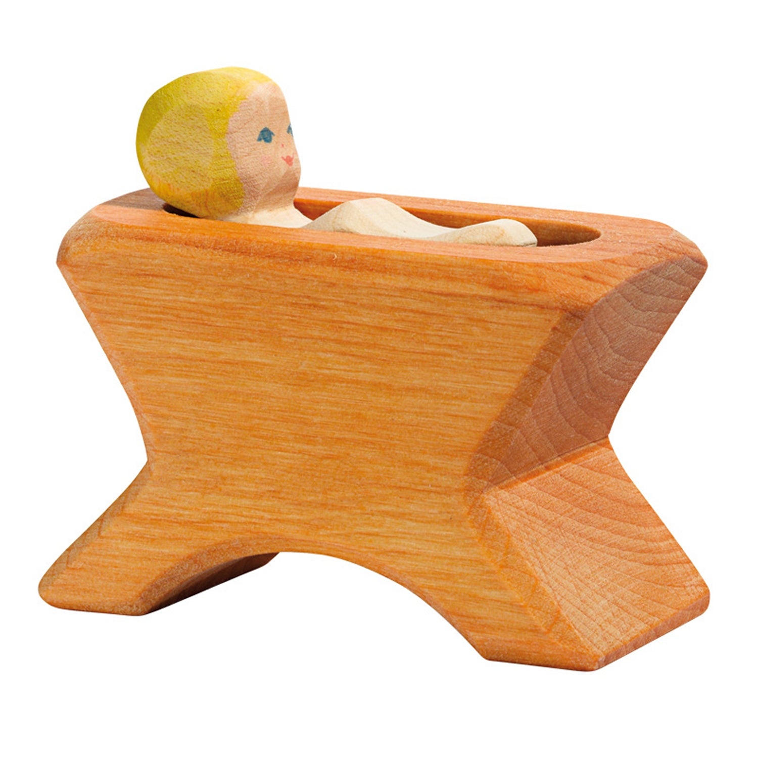 OSTHEIMER 40403 Set Krippe mit Kind aus Holz Höhe 4,5cm Weihnachten Krippenfiguren
