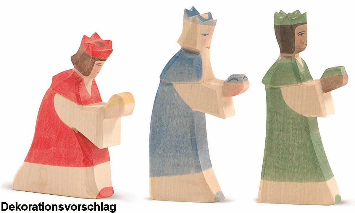OSTHEIMER 41803 König grün aus Holz Höhe 16cm für Weihnachten Krippenfiguren