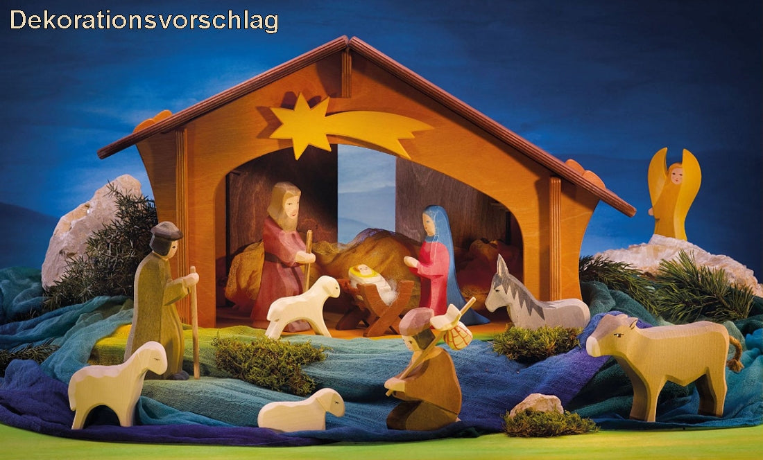 OSTHEIMER 42116 Ochse II aus Holz Höhe 10,5cm Weihnachten Krippenfiguren