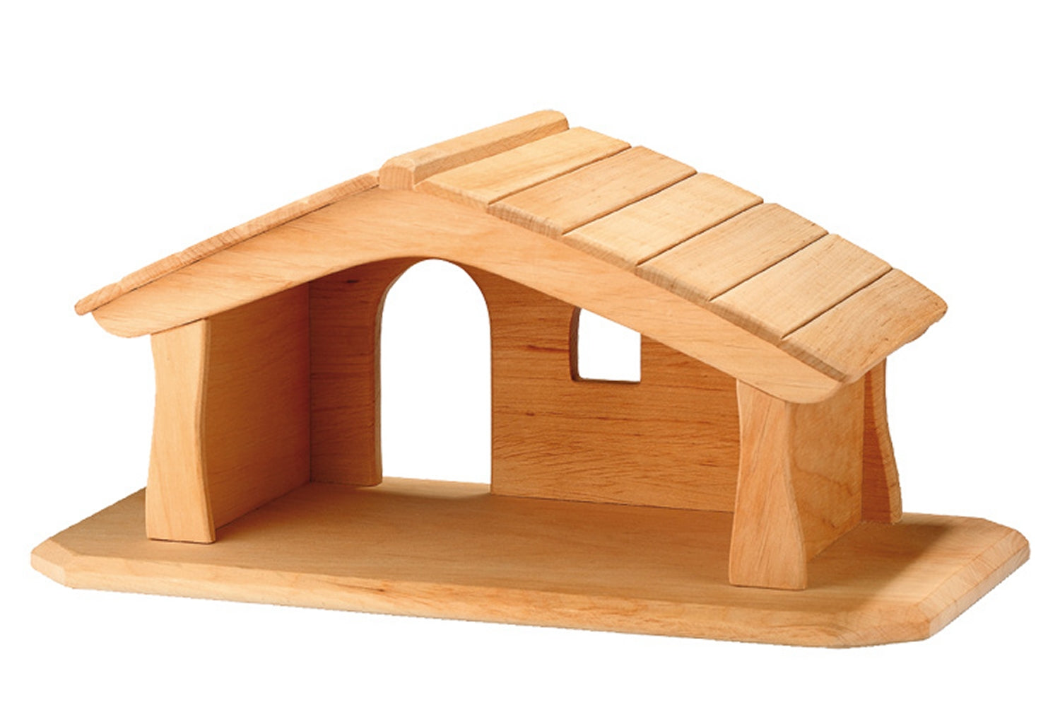 OSTHEIMER 65600 Stall Krippe MINI aus Holz 36 x 19 x 16,5cm Weihnachten Weihnachtskrippe