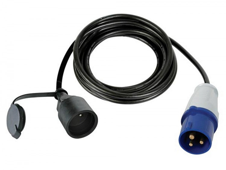 PEREL ECEEC3M-3-G Adapterkabel Schuko Kupplung auf CEE Stecker 3 Meter (Deutsches System)