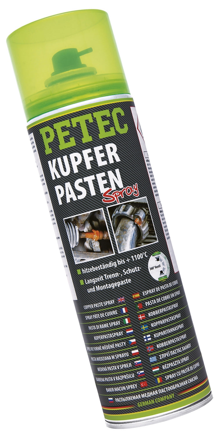 PETEC 70350 Kupferpastenspray Kupferpaste Spray 500ml Langzeitschmierung