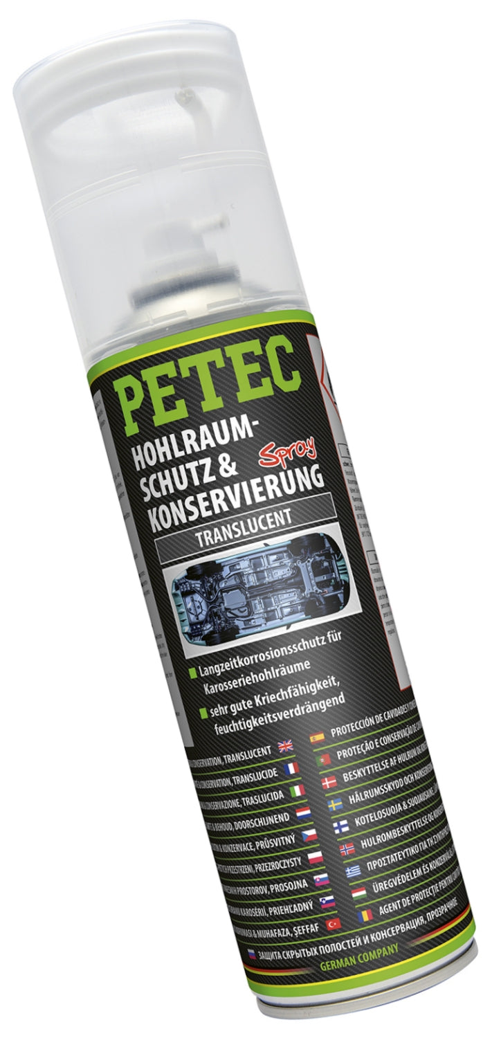 PETEC 73550 Hohlraumschutz Konservierung Transparent Spray 500ml Langzeit Korrosionsschutz