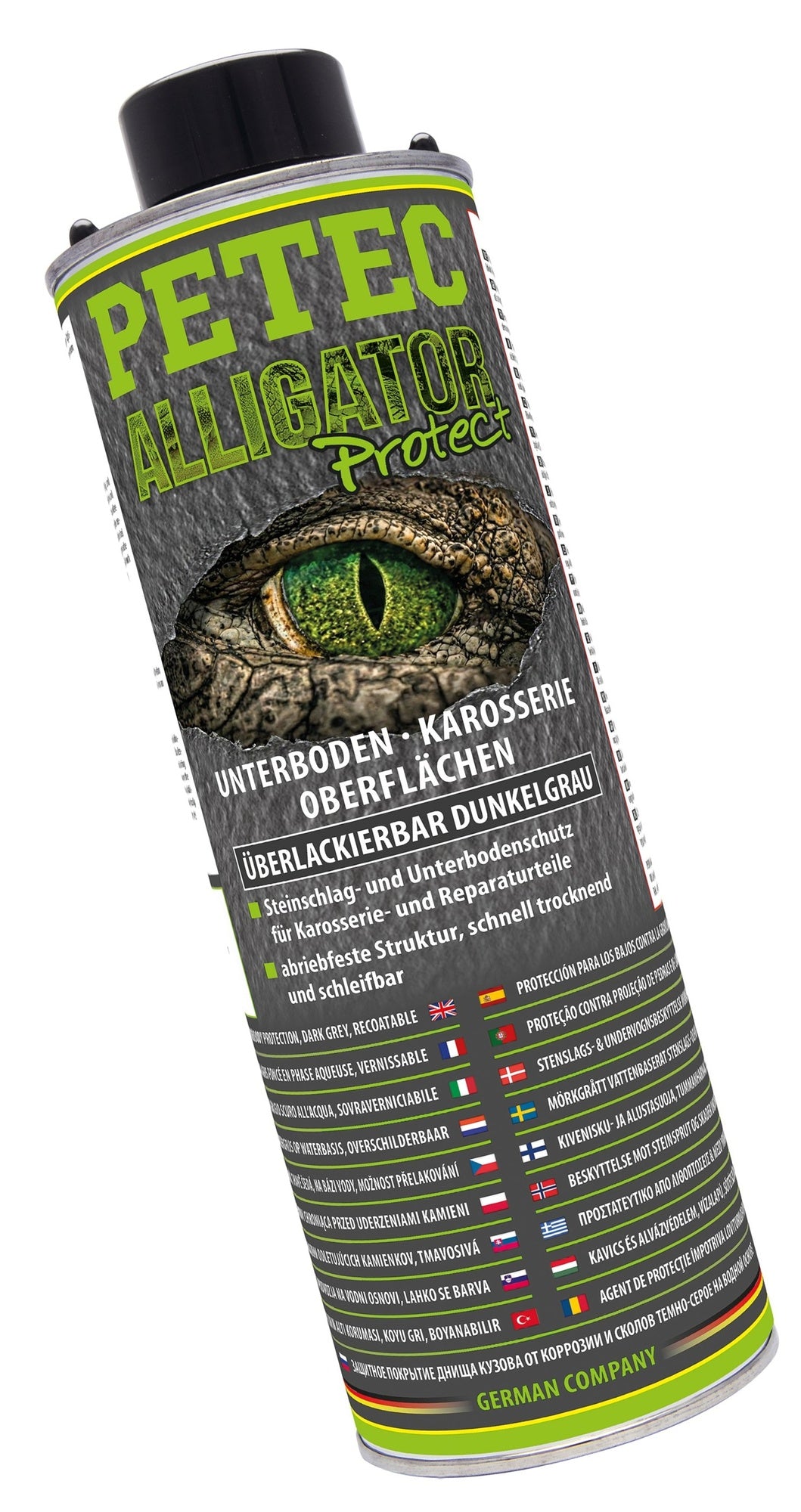 PETEC 73710 Steinschlagschutz & Unterbodenschutz Alligator 1000ml Wasserbasis Dunkelgrau