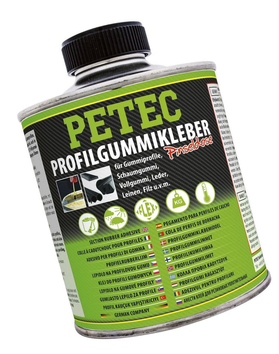 PETEC 93835 Profilgummikleber Pinseldose 350ml hochfeste und dauerelastische Verklebung