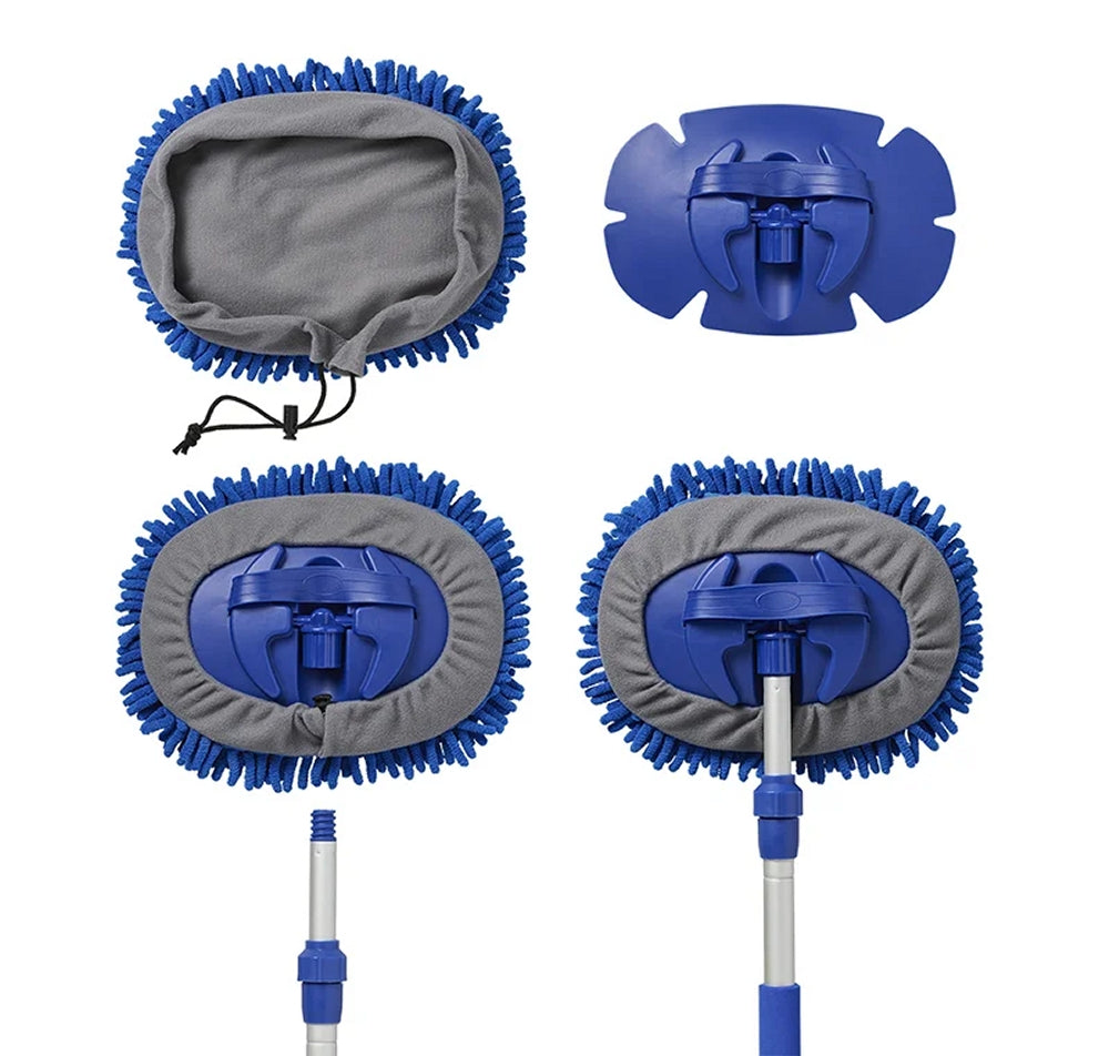 ProPlus 150650V01 Waschbürste Teleskopstil Chenille Microfaser 1,65m Blau