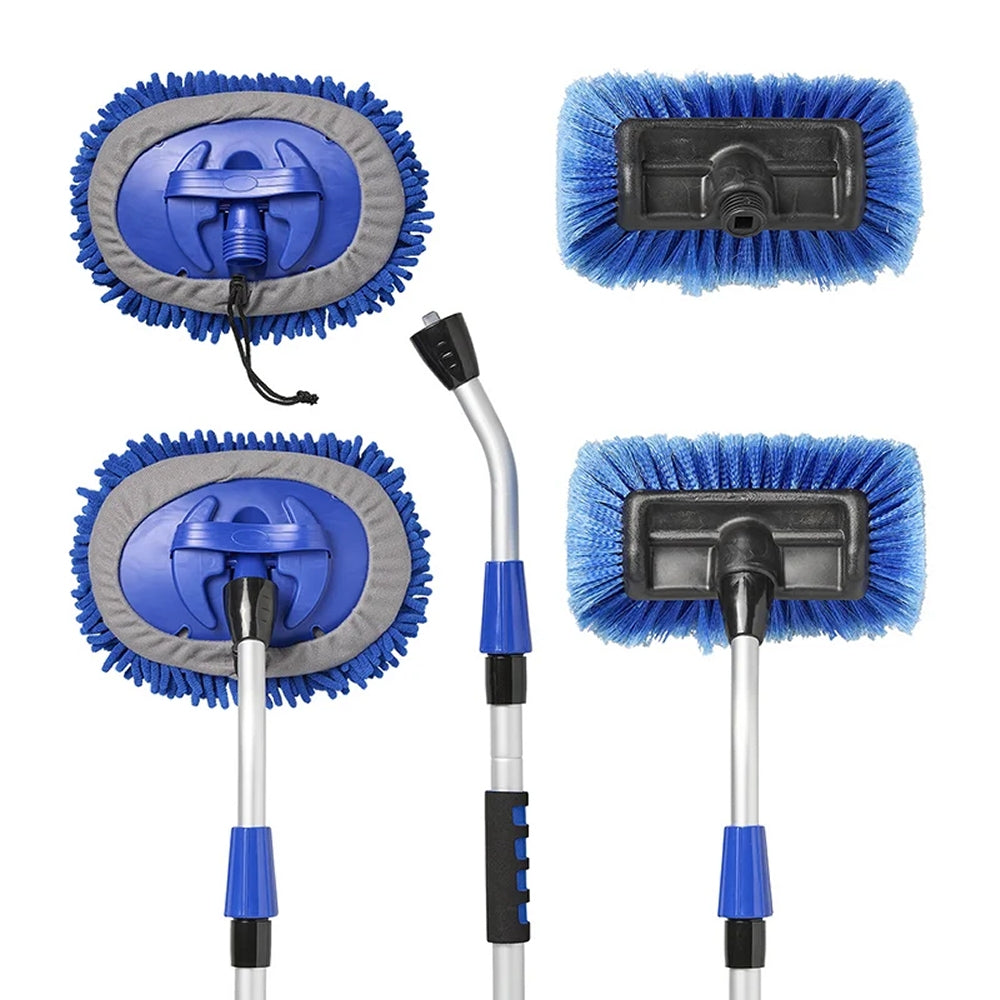 ProPlus 150679 Waschbürste Teleskopstiel 1,30cm - 1,90m mit Chenille Mikrofaser und 3D Waschbürstenkopf