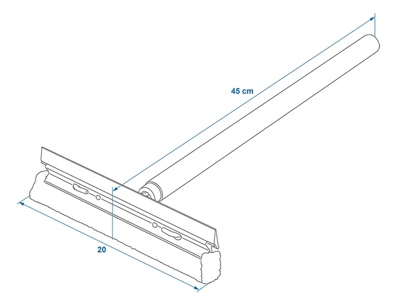 ProPlus 150907 Scheibenwascher 20cm mit Holzgriff 40cm Scheibenreiniger