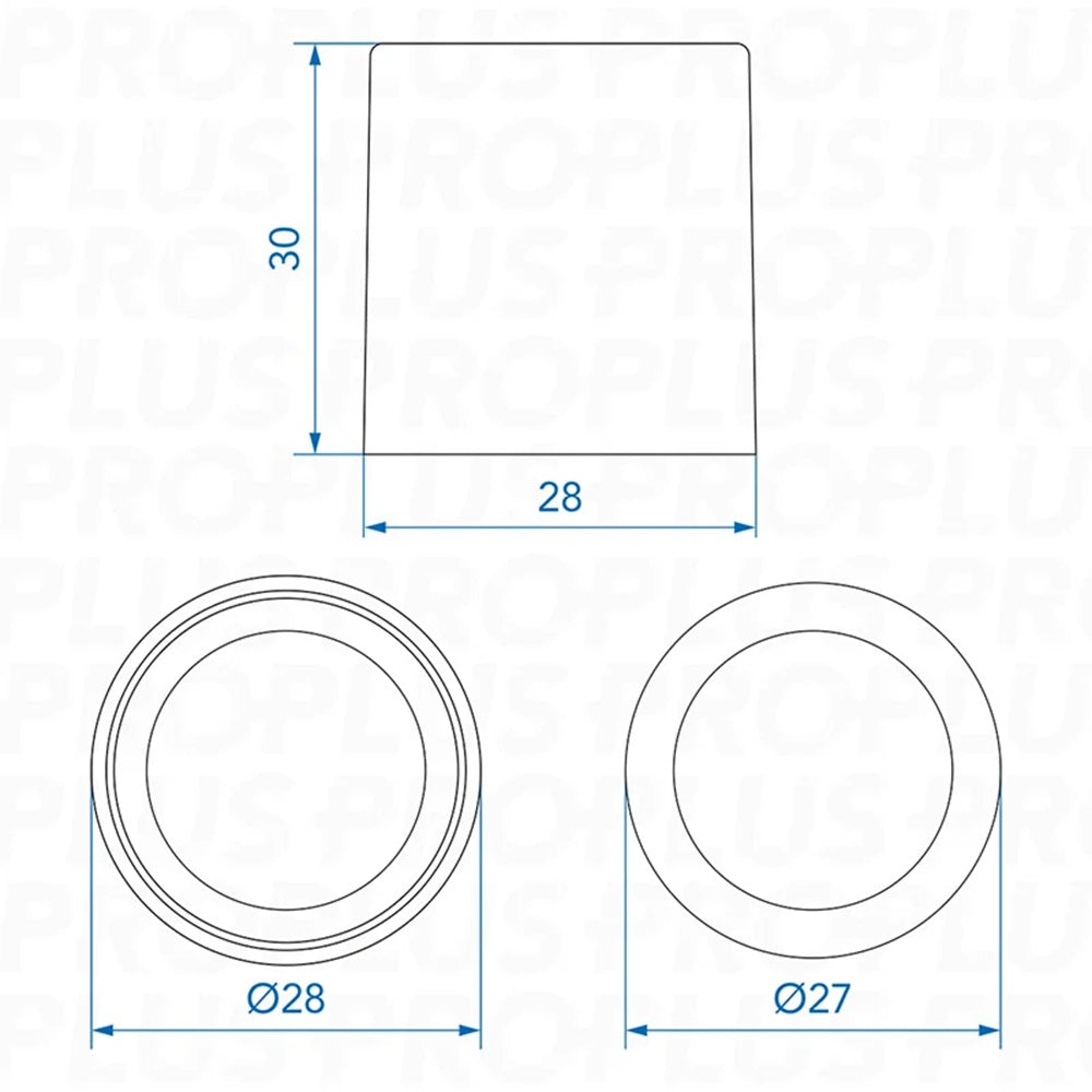 ProPlus 151015V05S Abwasserrohr Reduzierstück Ø28mm auf Ø17mm PE schwarz im Blister