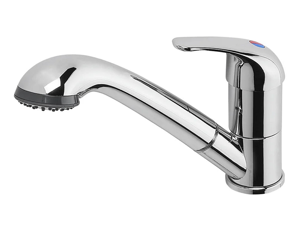 ProPlus 151214V14S Mischbatterie Keramik Kama mit ausziehbarer Dusche Julia Ø33mm Chrom