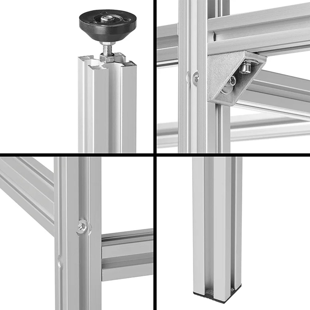 ProPlus 230400AC01 Aufbewahrungssystem Aluminium für Wohnmobilgarage Erweiterungspaket mit Stütze und Trägern