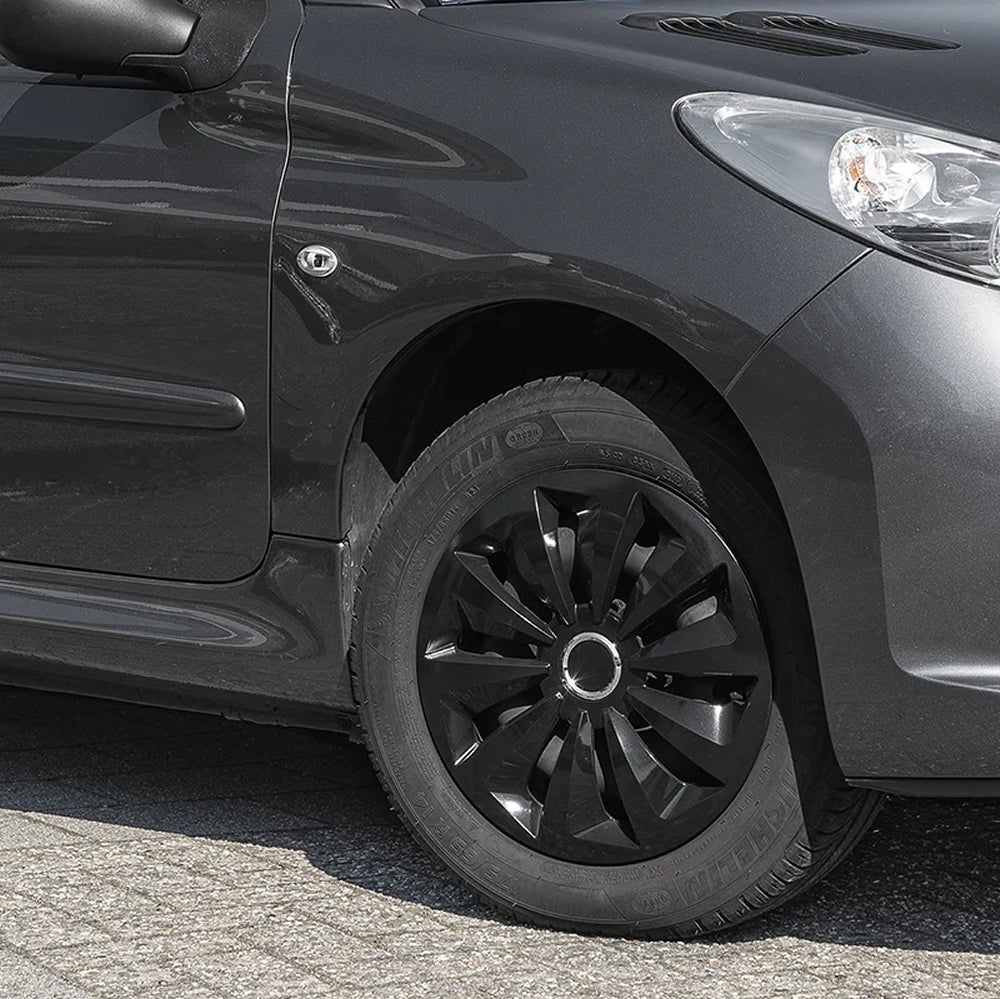 ProPlus 310856S Satz Radblenden Radkappen Fox Schwarz 14 Zoll 4 Stück