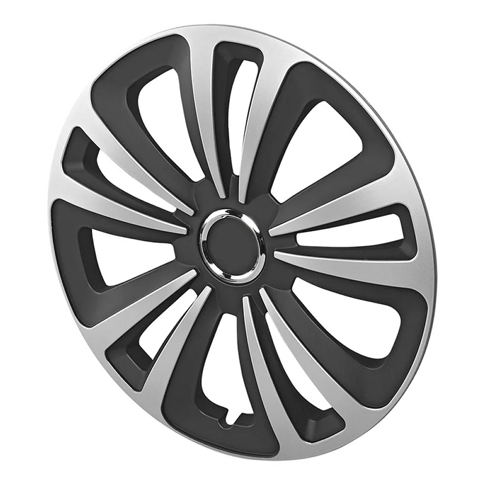 ProPlus 310862S Satz Radblenden Radkappen Terra  Silber/Schwarz 13 Zoll 4 Stück