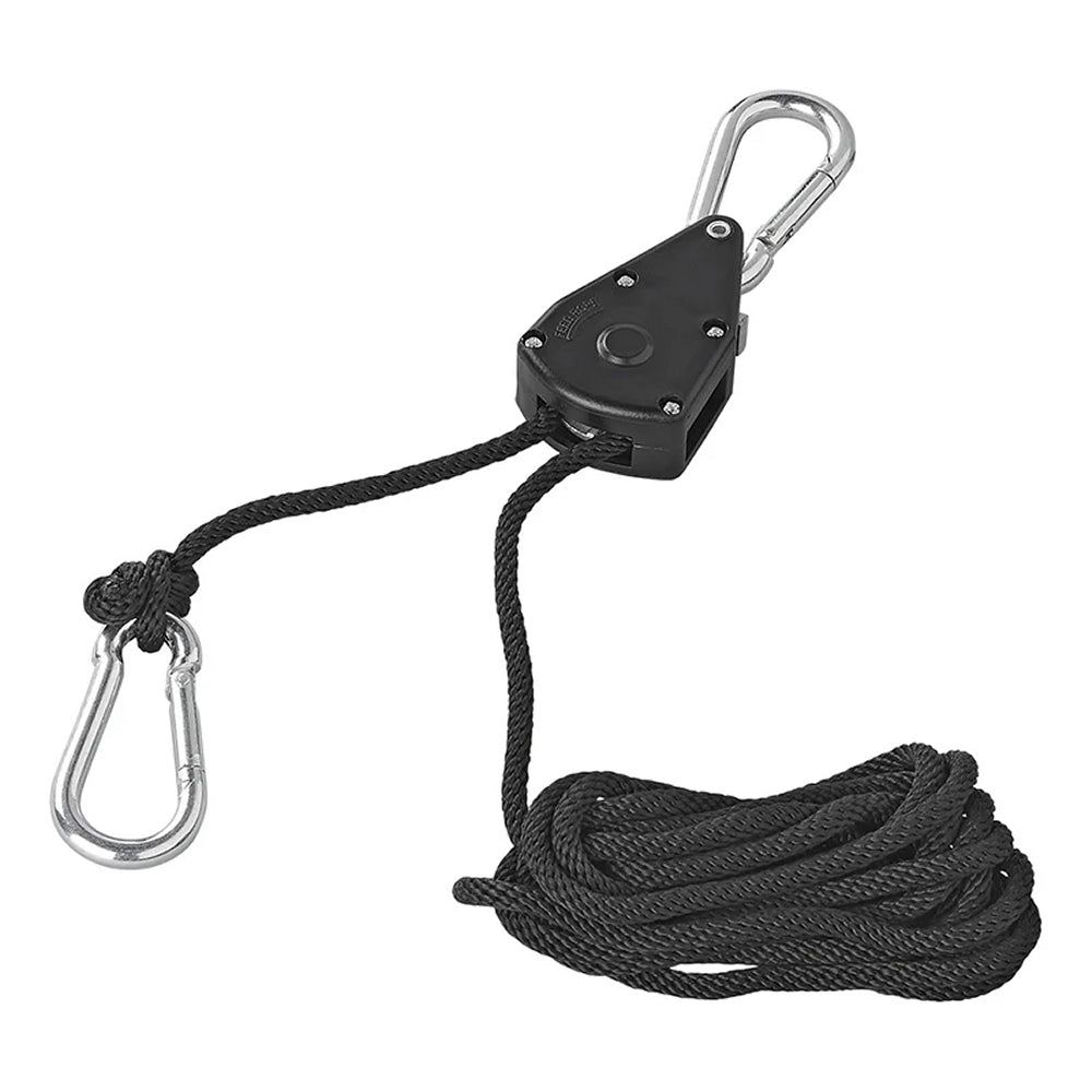 ProPlus 320054 2 Stück Flaschenzug mit Ratsche und Seil 68kg Seilzug