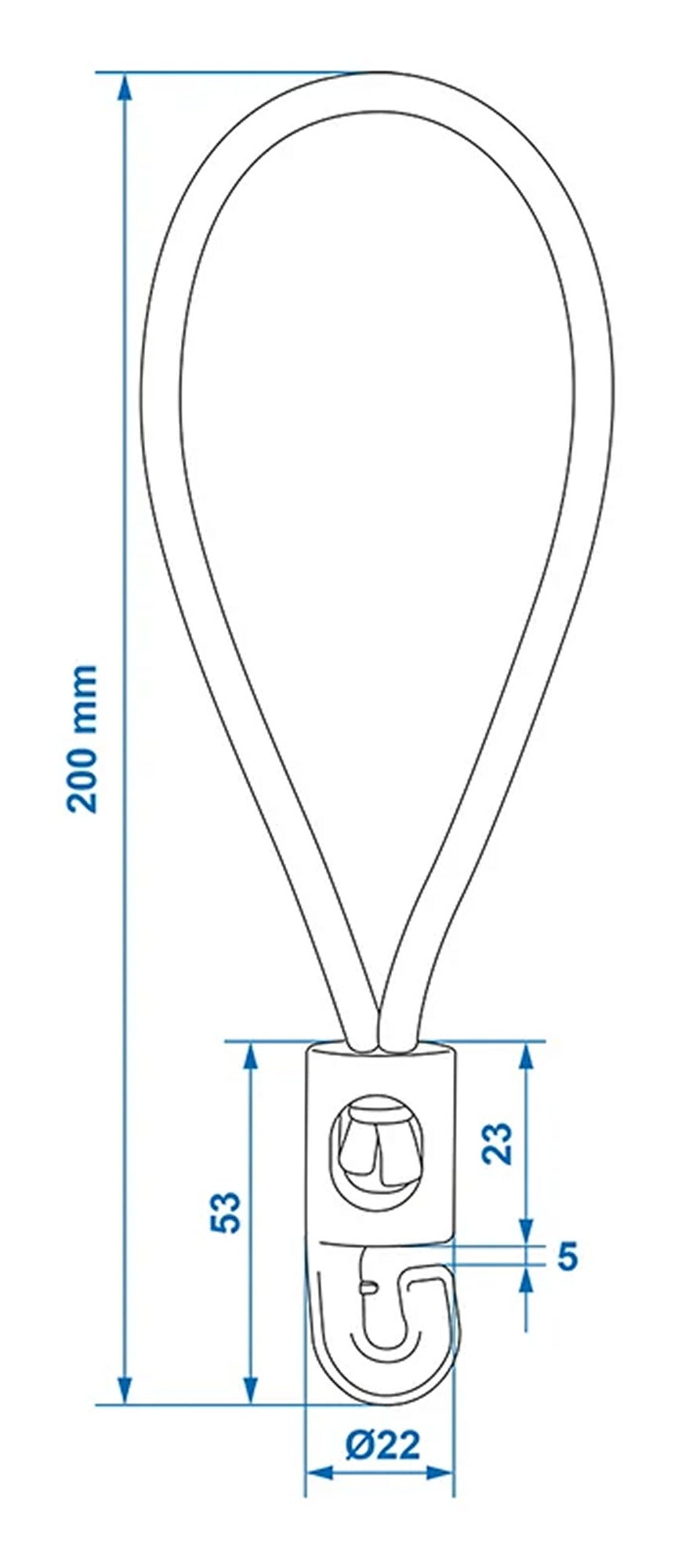 ProPlus 340703 10 Stück Kunststoffhaken mit elastischer Schlaufe